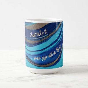 Flödesgrafik med motiv Abstrakt Kaffemugg