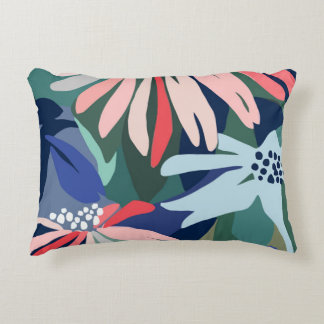 Flödesillustration mönster. Blommigt botanical Mot Prydnadskudde