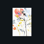 Flödesöverlagring - Pastellblommor med vattenfärg Canvastryck<br><div class="desc">Flower Overlay jag av Jennifer Goldberger. Blommor och stammar i ett vattenfärgsliknande stil,  främst med ett lätt färg-schema.</div>