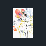 Flödesöverlagring - Pastellblommor med vattenfärg Canvastryck<br><div class="desc">Flower Overlay jag av Jennifer Goldberger. Blommor och stammar i ett vattenfärgsliknande stil,  främst med ett lätt färg-schema.</div>
