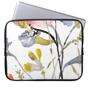 Flödesöverlagring - Pastellblommor med vattenfärg Laptop Fodral