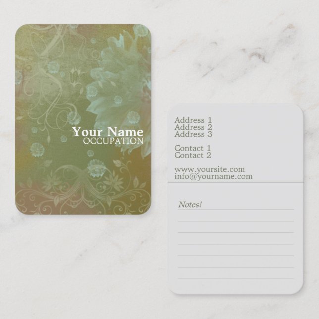 Flödestema - Affärskort Visitkort (Fram/baksida)