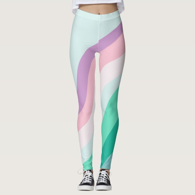 Flödesvattenfärg Leggings (Framsida)