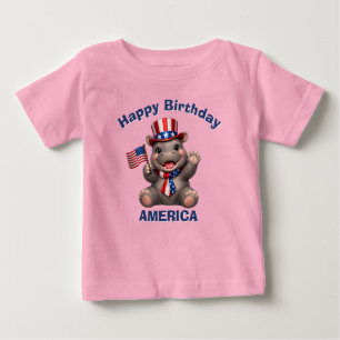 Flodhäst (5e) Patriotisk Barn T-Shirt