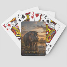 Flodhäst Afrikansk Flod DJUR Poker