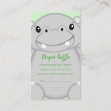 Flodhäst Baby Shower Grön