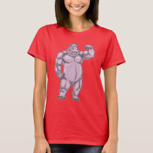 Flodhäst Bodybuilder Kroppsbyggande T Shirt