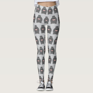 Flodhäst Design Du Väljer Bakgrundsfärg Leggings