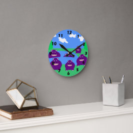 Flodhäst Design Rund Klocka