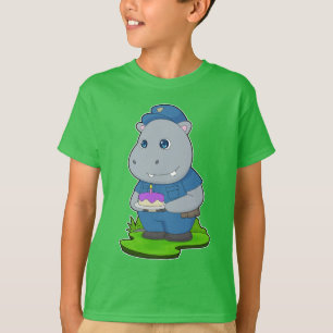 Flodhäst Födelsedags Polis T Shirt