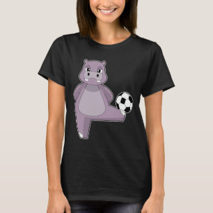 Flodhäst Fotbollsspelare Fotboll Sport T Shirt