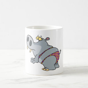 Flodhäst i bikini kaffemugg
