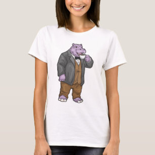 Flodhäst Kaffe Kopp T Shirt