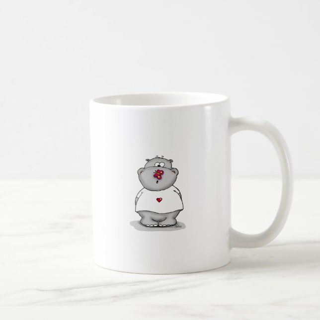 Flodhäst med fjärilen på hans näsa kaffemugg (Höger)