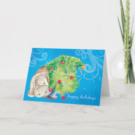 Flodhäst- och julgranfall helgkort