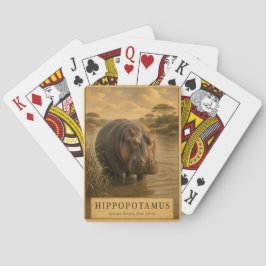Flodhäst Östafrikanska floder VINTAGE Casinokort