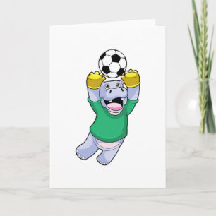 Flodhäst på fotbollssport kort