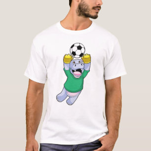 Flodhäst på fotbollssport t shirt