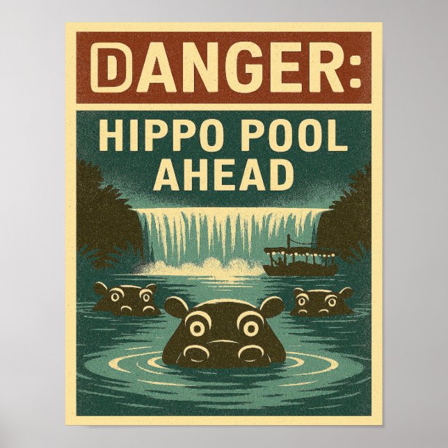 Flodhäst Poster Temapark (Framsidan)