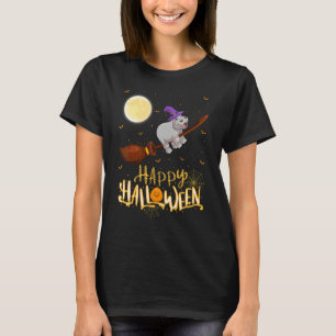 Flodhäst Ritt Häxa Hagelgevär Flodhäst Hej T Shirt