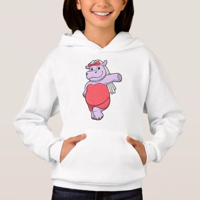Flodhäst som brud med slöja och båge t shirt (Framsida)