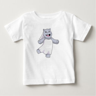 Flodhäst som brud med slöja t shirt