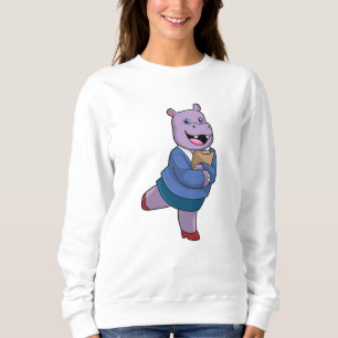 Flodhäst som sekreterare med anteckningsblock t shirt