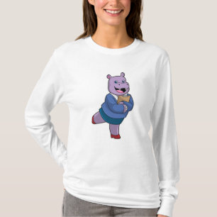 Flodhäst som sekreterare med anteckningsblock t shirt