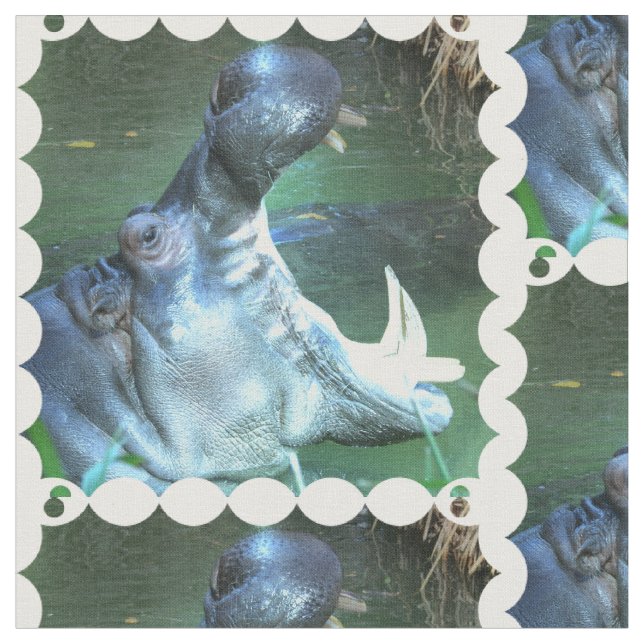 Flodhäst Tyg (Närbild)