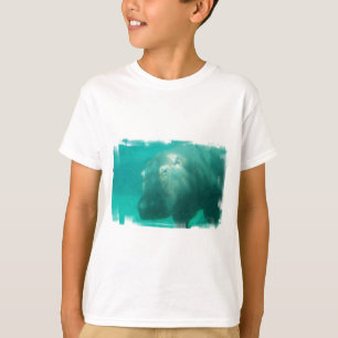Flodhäst under vattenungdomT-tröja T-shirt
