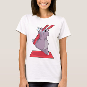 Flodhäst Yoga Fitness Gymnastik T Shirt