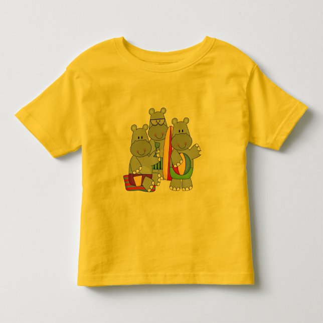 Flodhästar på de strandtshirtsna och gåvorna tröja (Framsida)