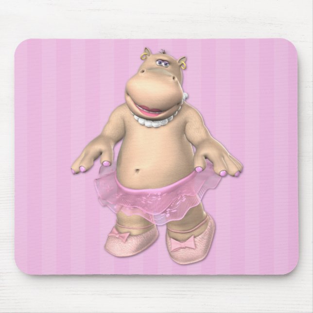 FlodhästBallerina Mousepad Musmatta (Framsidan)
