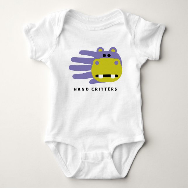 Flodhästbebist-skjorta bodysuit tee shirt (Framsida)