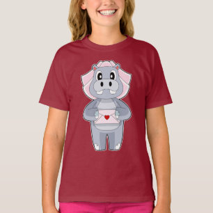 Flodhästbrudkuvertbröllop T Shirt