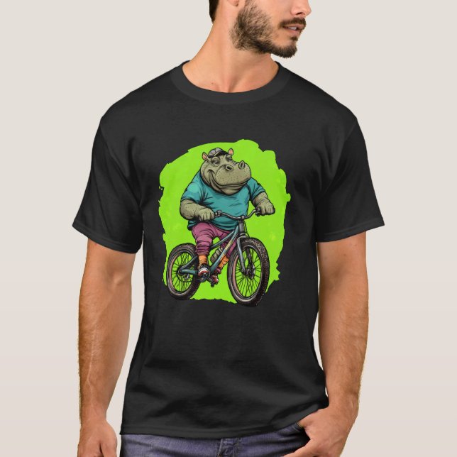 Flodhästcykel T Shirt (Framsida)