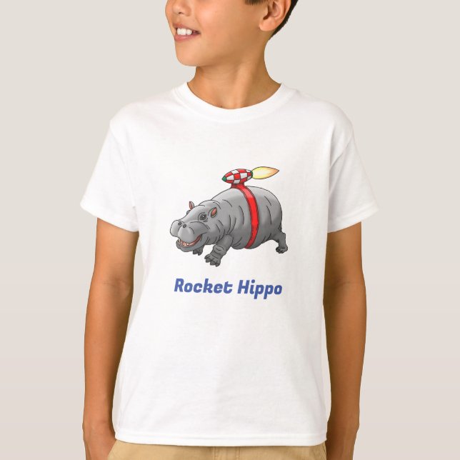 Flodhästens Rocket Födelsedag T Shirt (Framsida)