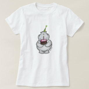 Flodhästfödelsedag - grattis på födelsedagen tee shirt