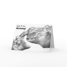 Flodhästfödelsedagkort