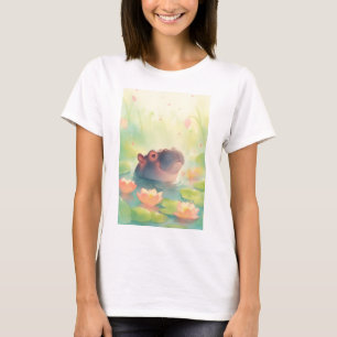 Flodhästs blomsterpund gömställe i skogen t shirt