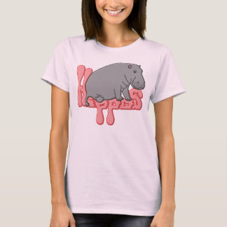Flodhästskurkroll - rosa tee shirt