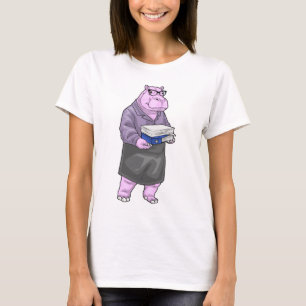 Flodhästssekreterare Trave med papper Kontor T Shirt