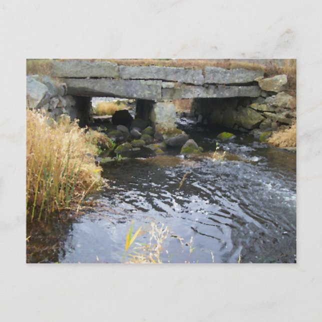Flodkort och Stone Bridge-vykort Vykort (Framsida)