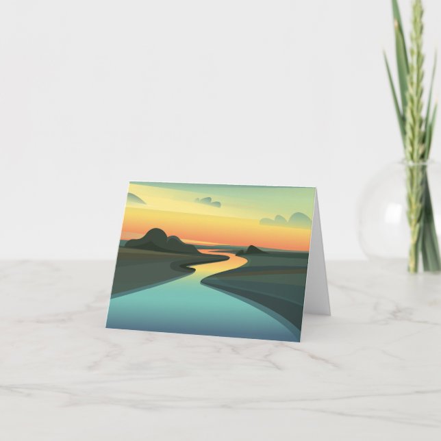 Flodlandskap Tack Kort (Framsida)