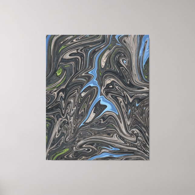 Flodmålning Abstrakt | Bästa abstrakt för landskap Canvastryck (Framsida)