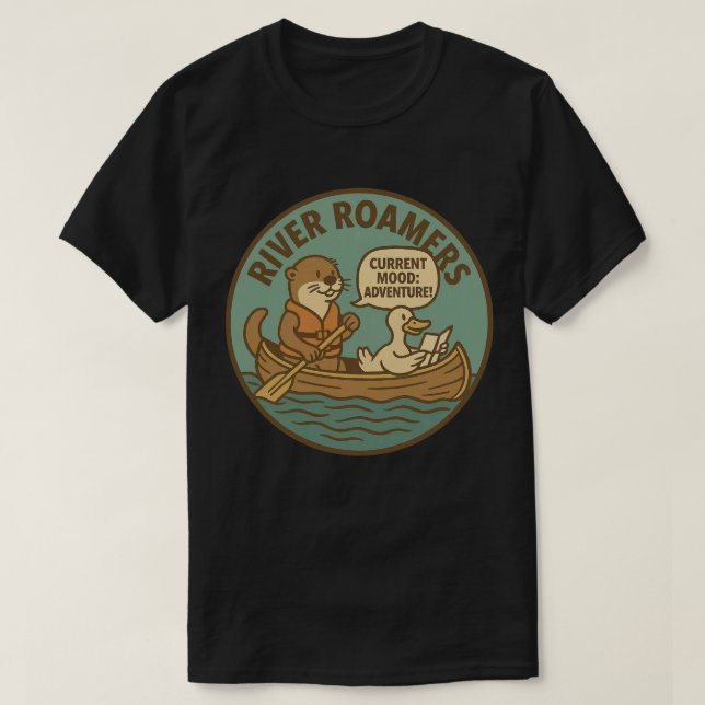 Flodnomaders nuvarande humör Äventyr Kanotpaddling T Shirt (Design framsida)