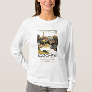 Flodplats av den brittiska järnvägaffischen för tee shirt