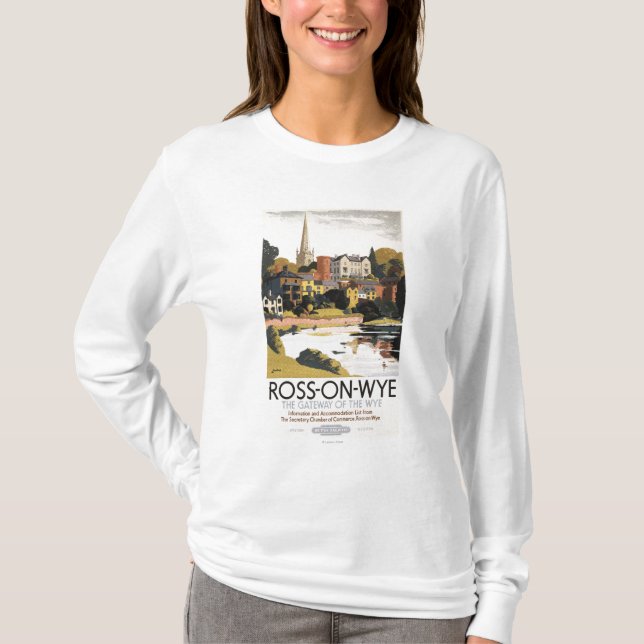 Flodplats av den brittiska järnvägaffischen för tee shirt (Framsida)