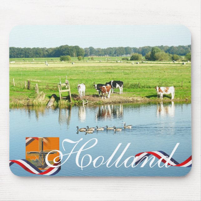 Flodplatsen skrämmer & duckar naturen Mousepad Musmatta (Framsidan)
