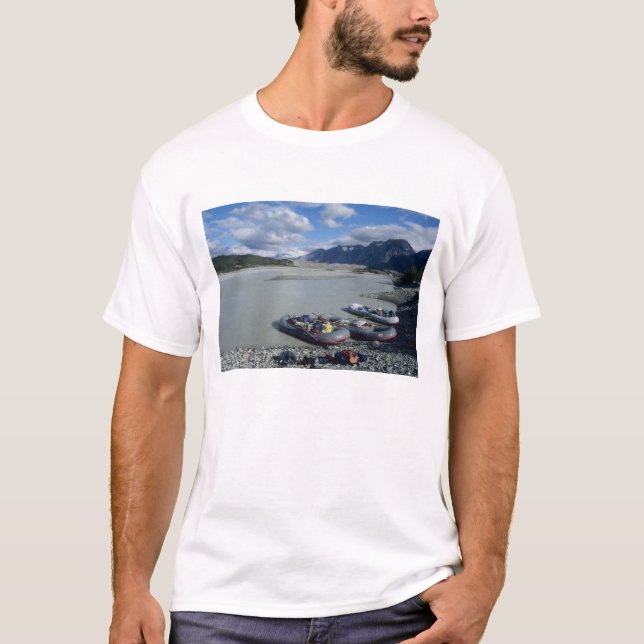 Flodrafting på Alsekfloden nedströms Tee Shirt (Framsida)